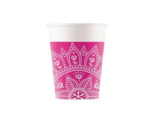 Bild 1 von Pappbecher 8er 0,2l Mandala pink