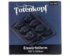 Eiswürfelform Totenkopf 2er Silikon