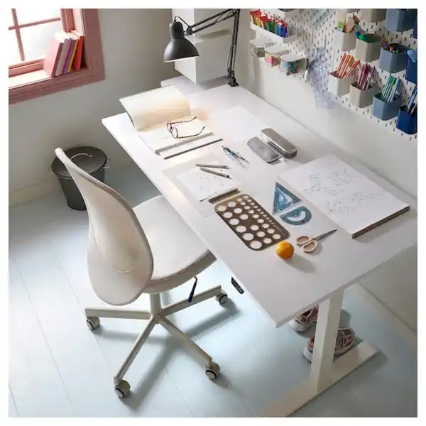 Bild 2 von RODULF Schreibtisch sitz/steh, elektrisch/weiß 140x80 cm