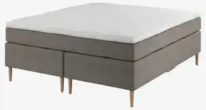 Boxspringbett 180x200cm GOLD C110 grau-21 Memory