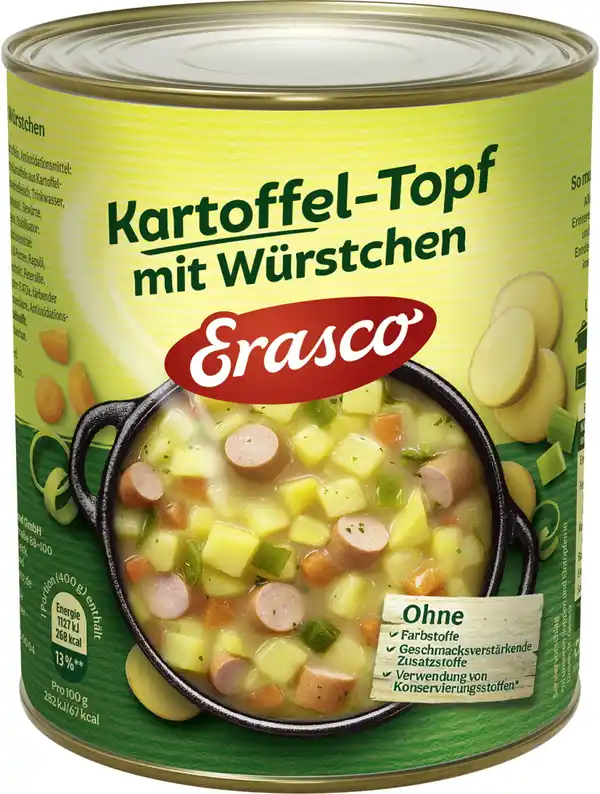 Bild 1 von Erasco Kartoffel-Topf mit Würstchen 800G