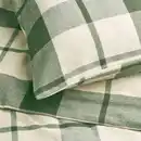 Bild 2 von BESKSÖTEMAL Bettwäsche-Set, 3-teilig, grün/Karo 240x220/80x80 cm