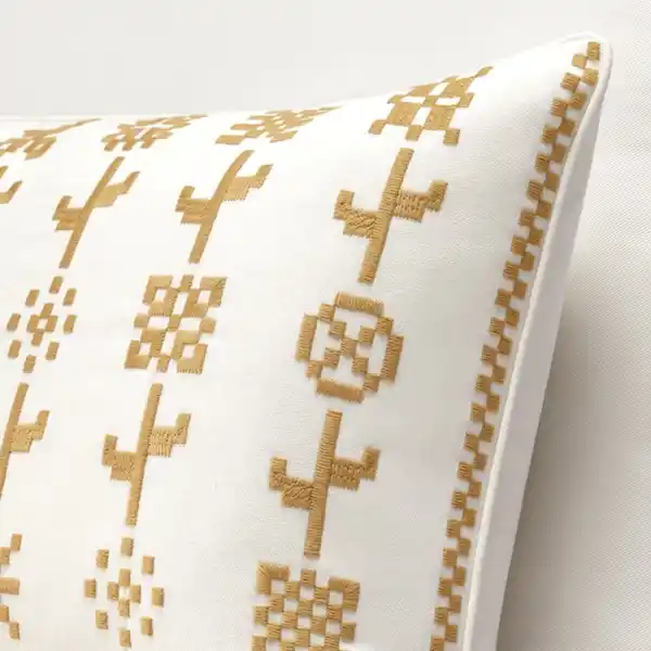 Bild 3 von SIKELSÄCKMAL Kissenbezug, gelb/weiß 40x58 cm