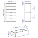 Bild 4 von NORDLI Kommode mit 6 Schubladen, weiß 80x145 cm