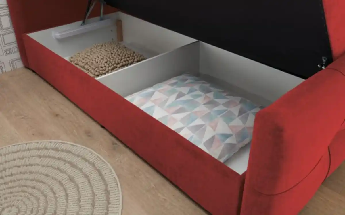 Bild 4 von Polsterbett Winnipeg 6, berry, 180 × 200 cm