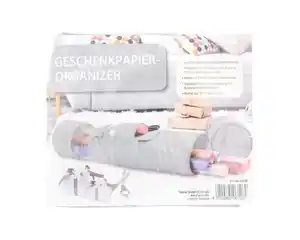 Geschenkpapier-Organizer für 15 Geschenkpapierrollen mit 2 Außenfächern 85 cm