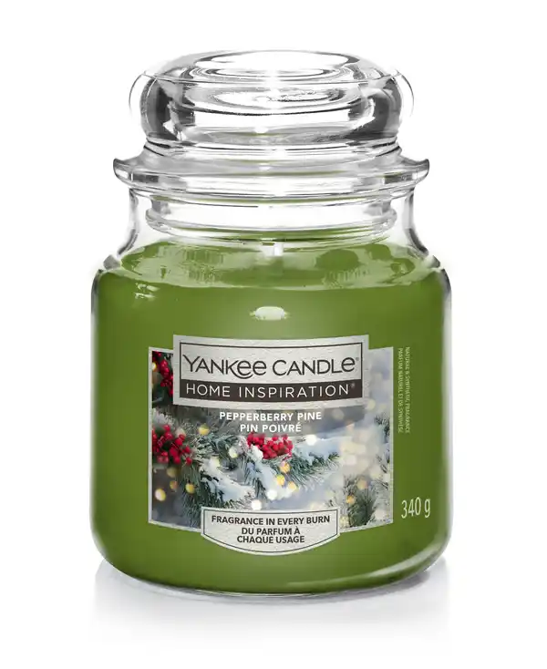 Bild 1 von Yankee Candle Duftkerze Home Inspiration Mittleres Glas Pepperberry Pine 340 g, grün