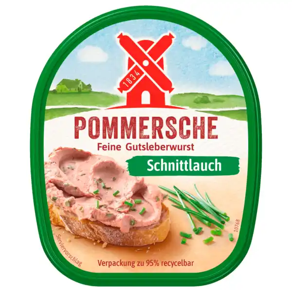 Bild 1 von Rügenwalder Mühle Pommersche Gutsleberwurst Schnittlauch 125g