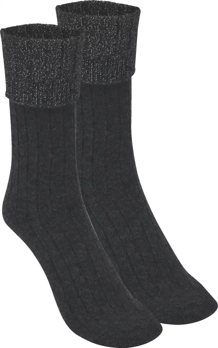 Bild 1 von IDEENWELT Kuschelsocken mit Kaschmir anthrazit Gr. 39/42