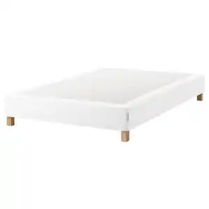 ESPEVÄR Boxspring mit Beinen, weiß 140x200 cm