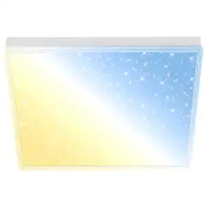 Brilo CCT LED Panel 21 W Sternenhimmel Rahmenlos mit Leuchtkante 38 cm Weiß