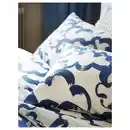 Bild 4 von EKPURPURMAL Bettwäsche-Set, 2-teilig, weiß blau/Wolken 155x220/80x80 cm