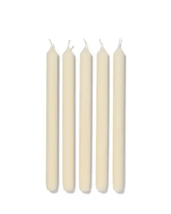 Bild 2 von 12er-Pack lange Haushaltskerzen, Ø 2.2 x 29 cm, elfenbeinfarben