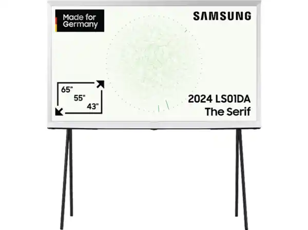 Bild 1 von SAMSUNG GQ65LS01BGU The Serif QLED TV (Flat, 65 Zoll / 163 cm, UHD 4K, SMART TV), Cloud White