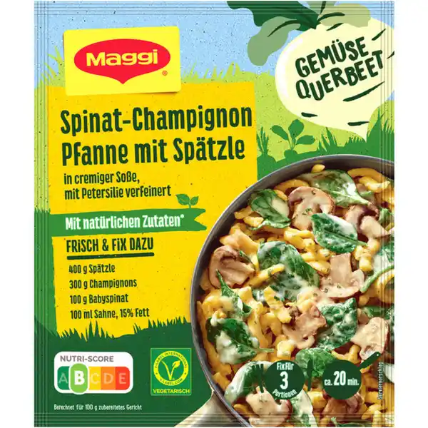 Bild 1 von Maggi Fix Spinat Champignon Pfanne