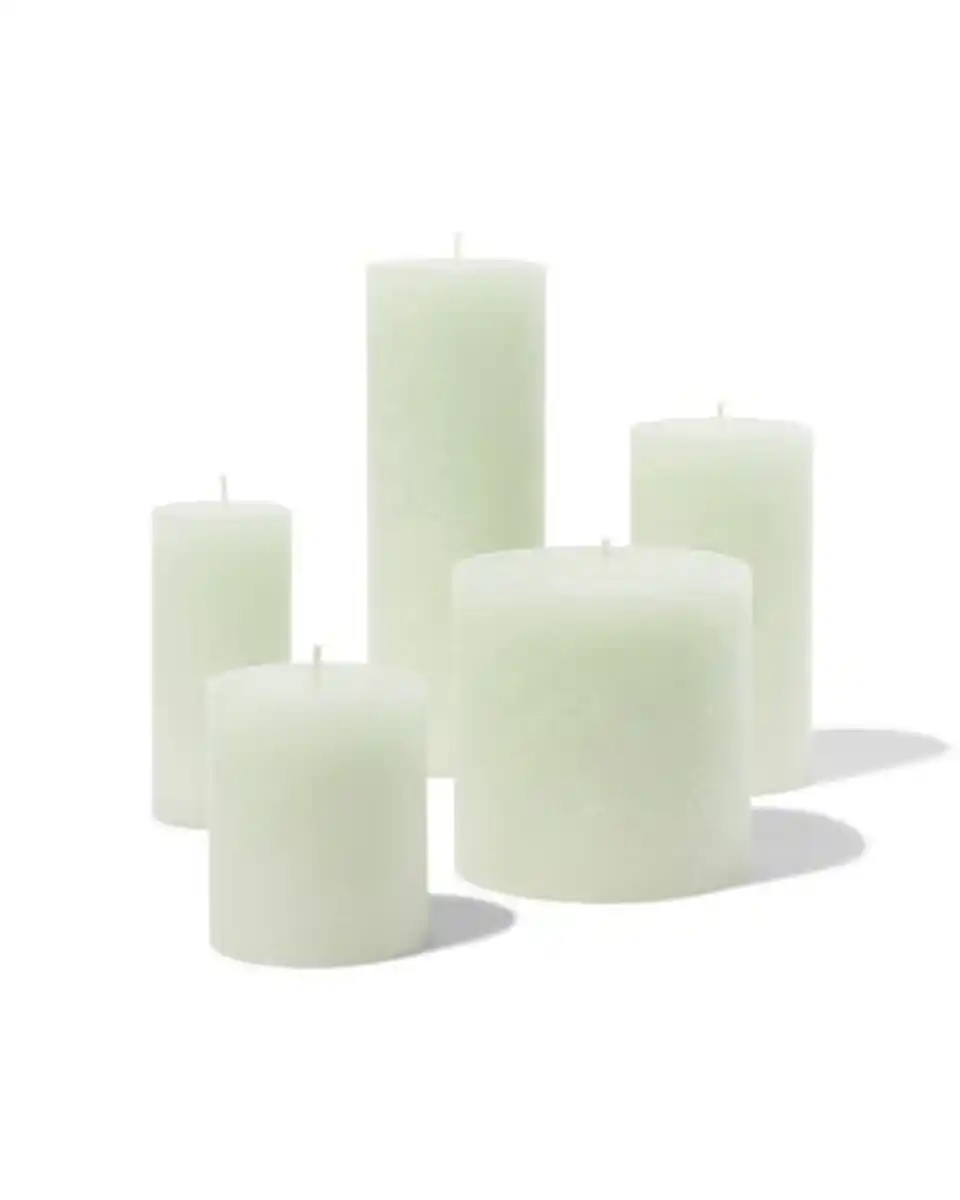 Bild 1 von Kerzen, rustikal hellgrün