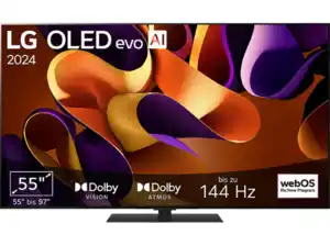 LG OLED55G49LS OLED evo TV (Flat, 55 Zoll / 139 cm, 4K, SMART TV, webOS 24 mit ThinQ), Schwarz