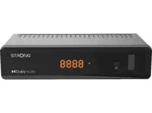 STRONG SRT 7040 Digitaler HD Satelliten Receiver (HDTV, DVB-S2, Schwarz), Schwarz