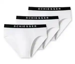 3 SCHIESSER Rio-Slips mit Bio-Baumwolle, weiß