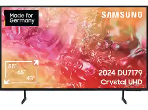 SAMSUNG GU85DU7179U LED TV (Flat, 85 Zoll / 214 cm, UHD 4K, SMART TV, Tizen), Schwarz