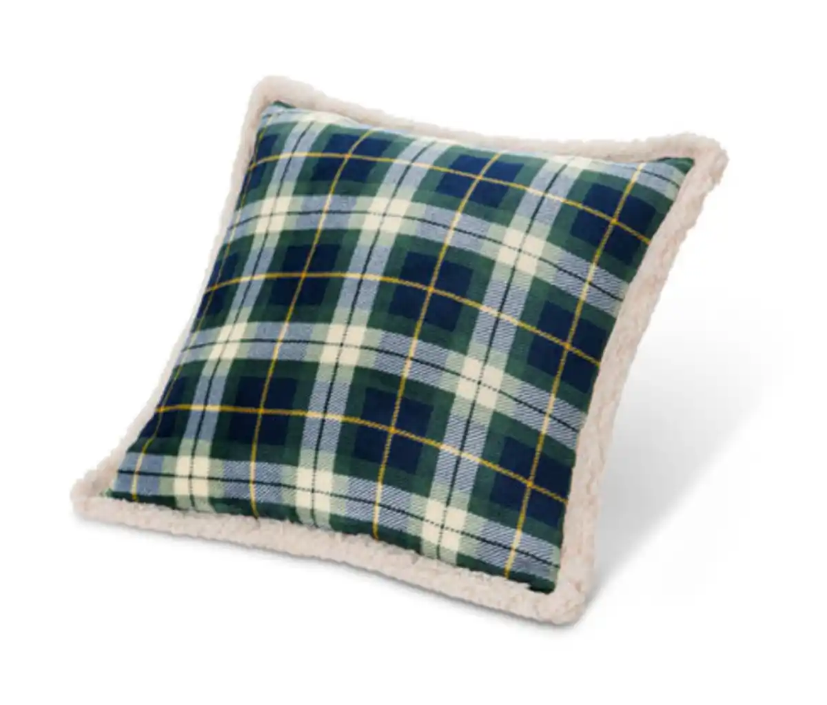 Bild 1 von Kariertes Plüsch-Dekokissen