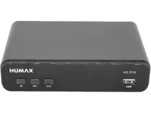 HUMAX HD FOX Satellitenreceiver (HDTV, PVR-Funktion=optional, DVB-S, DVB-S2, Schwarz), Schwarz