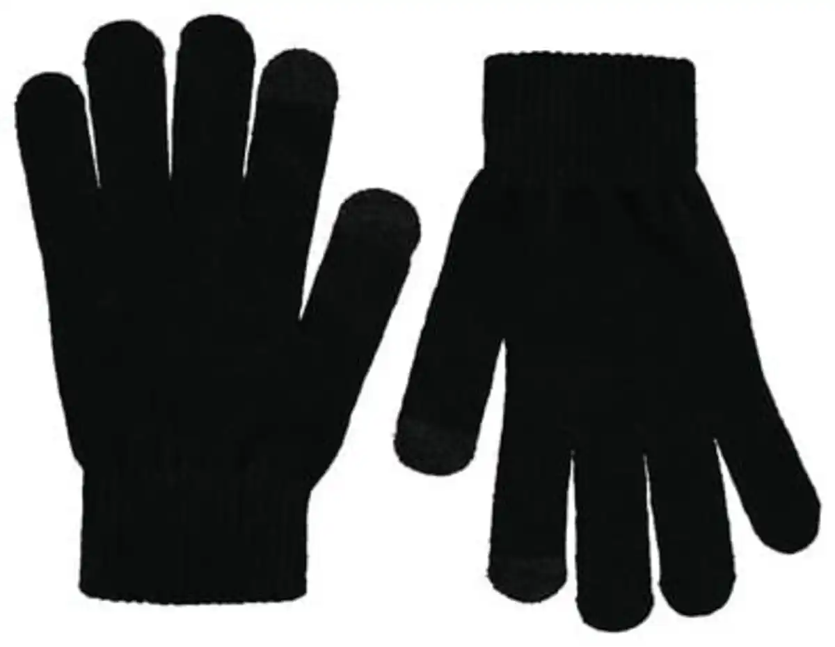 Bild 3 von 2er-Pack Kinder-Touchscreen-Handschuhe schwarz