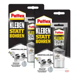 Kleben statt Bohren, Kristallklar Tube, 90g, 2er Set