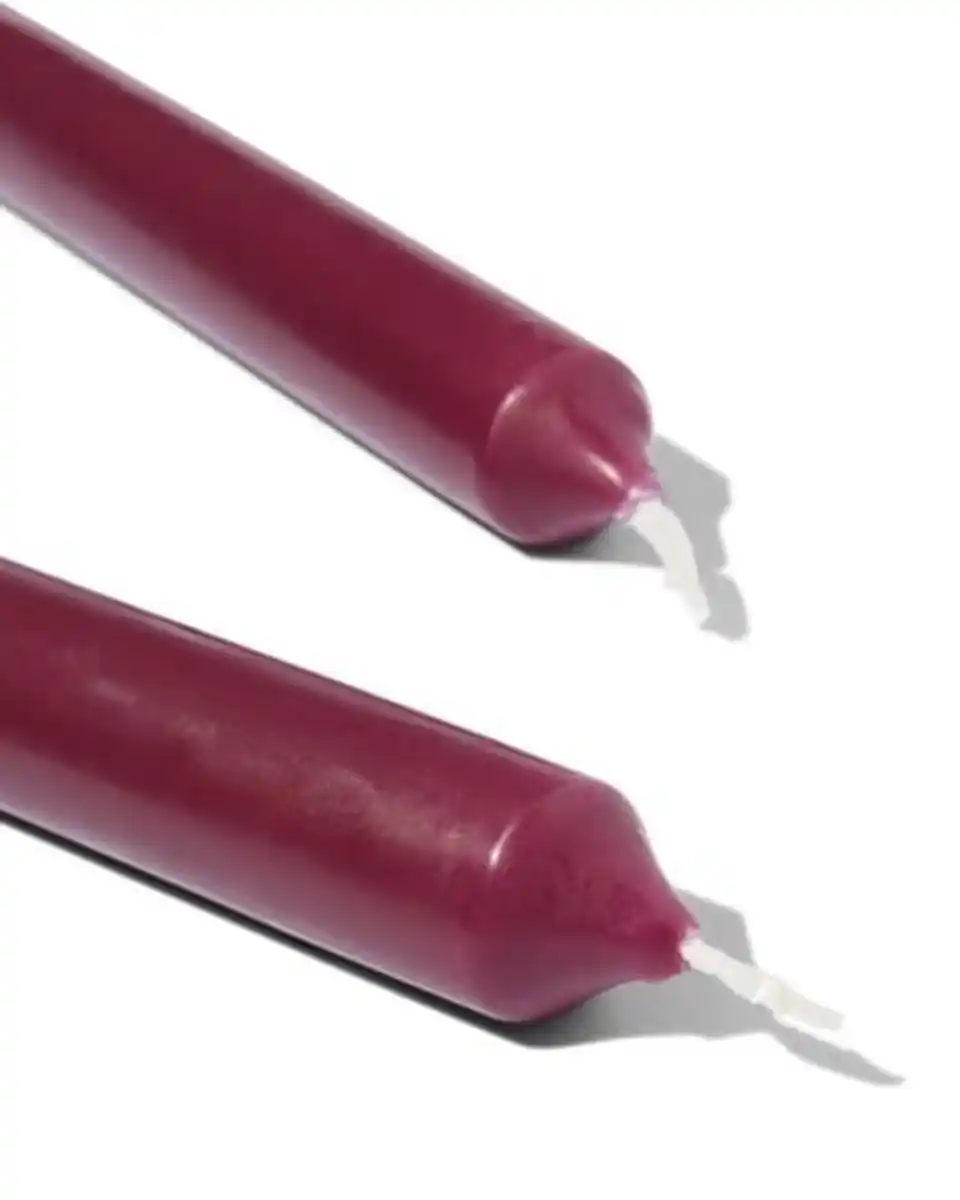 Bild 4 von 12er-Pack lange Haushaltskerzen, Ø 2.2 x 29 cm, dunkelrot