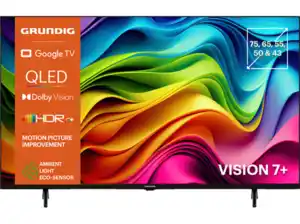 GRUNDIG 65 GUB 7440 Q QLED TV (Flat, Zoll / 164 cm, HDR 4K, SMART TV), Schwarz