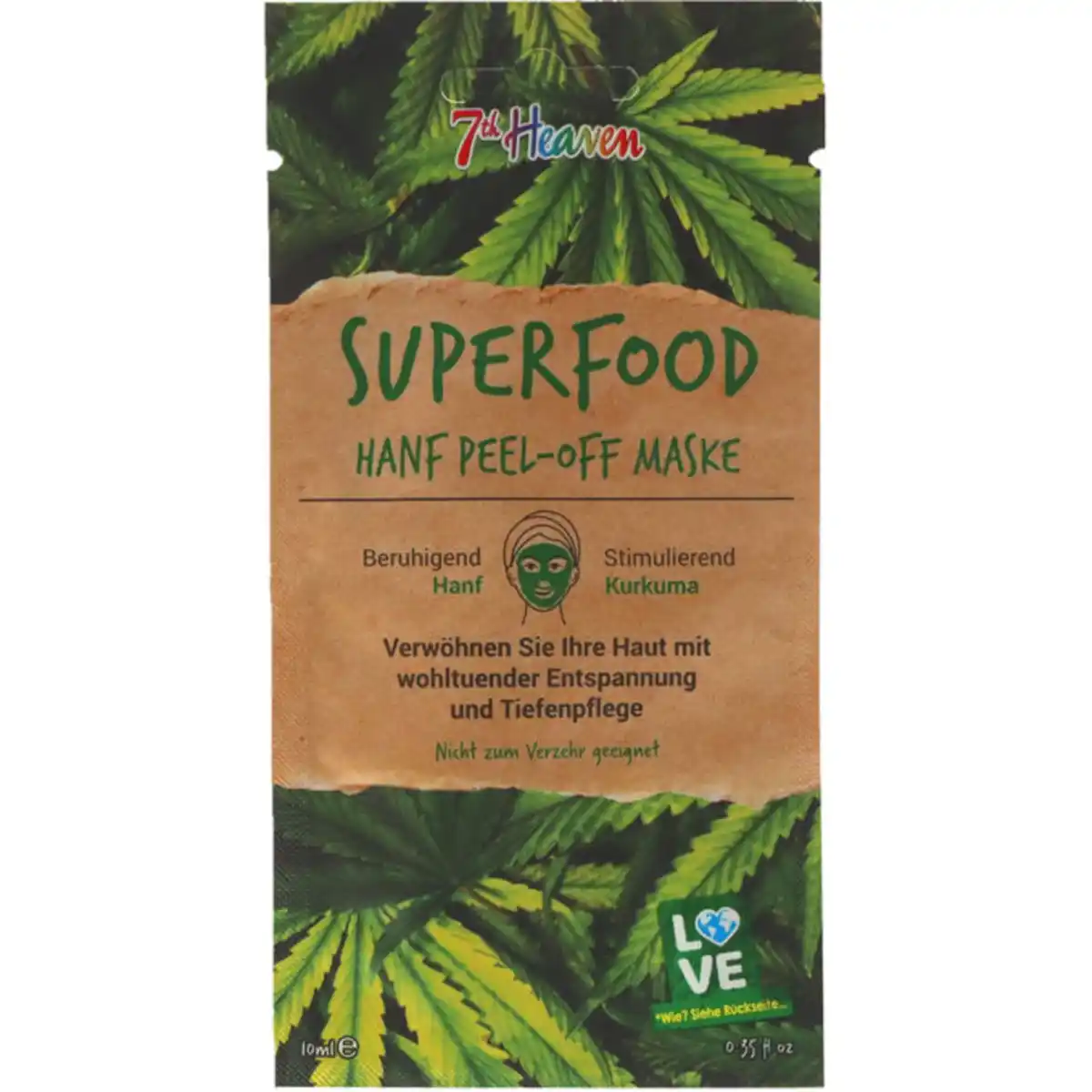 Bild 1 von 7th Heaven 4 x Superfood Hemp Peel-Off-Gesichtsmaske