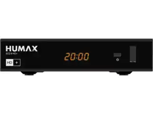 HUMAX Eco II HD+ Satellitenreceiver (HDTV, Karte inklusive, DVB-S, DVB-S2, Schwarz), Schwarz