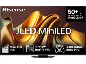 HISENSE 65U8NQ LED TV (Flat, 65 Zoll / 164 cm, UHD 4K, SMART TV), Anthrazit