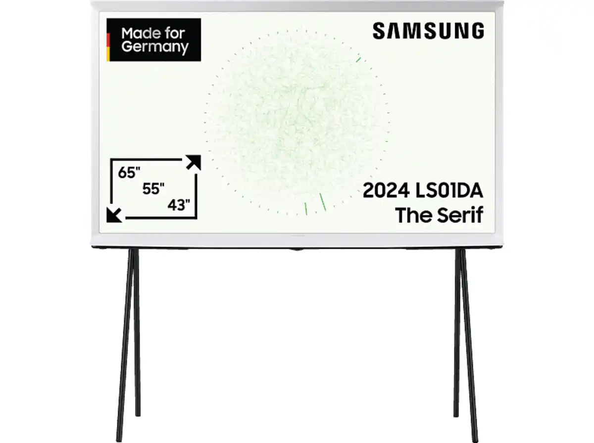 Bild 1 von SAMSUNG GQ50LS01DBU The Serif QLED TV (Flat, 50 Zoll / 125 cm, UHD 4K, SMART TV), Ivy Green