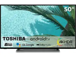 TOSHIBA 50UA3D63DG DLED TV (Flat, 50 Zoll / 126 cm, UHD 4K, SMART TV, Android TV), Schwarz