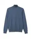 Bild 2 von Herren-Strickpullover mit Rollkragen blau