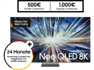 SAMSUNG GQ65QN900D NEO QLED AI TV (Flat, 65 Zoll / 163 cm, UHD 8K, SMART TV, Tizen), Graphitschwarz