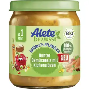 Alete bewusst 2 x BIO Gemüsereis Kichererbse