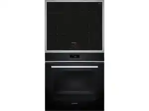 SIEMENS PQ613PIAA Backofen: iQ300; Kochfeld: iQ300, Backofenset (Induktionskochfeld, A+, 71 l), Schwarz/Edelstahl