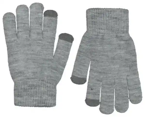 Bild 2 von 2er-Pack Kinder-Touchscreen-Handschuhe schwarz