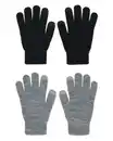 Bild 1 von 2er-Pack Kinder-Touchscreen-Handschuhe schwarz