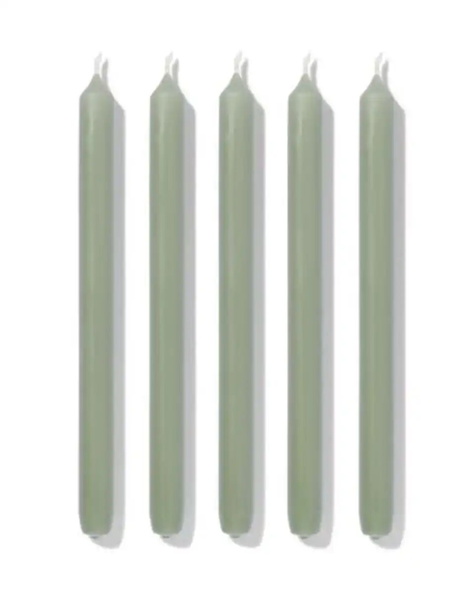 Bild 3 von 12er-Pack lange Haushaltskerzen, Ø 2.2 x 29 cm, hellgrün