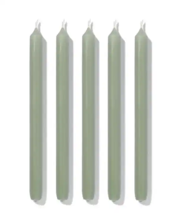 Bild 3 von 12er-Pack lange Haushaltskerzen, Ø 2.2 x 29 cm, hellgrün