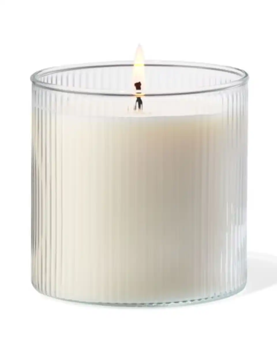 Bild 3 von Duftkerze in geripptem Glas Ø10x10 Gewürz