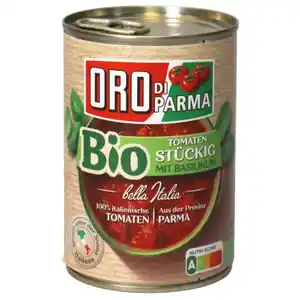 Oro di Parma BIO Stückige Tomaten Basilikum