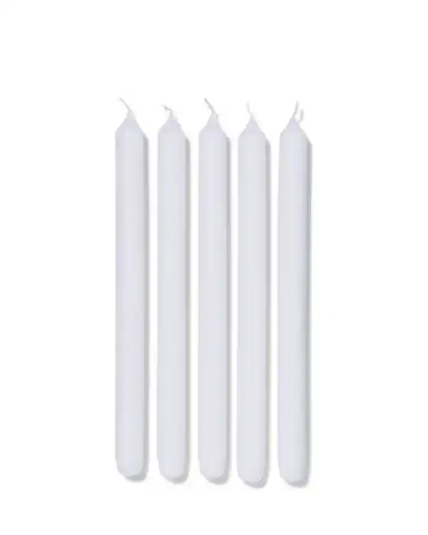 Bild 2 von 12er-Pack lange Haushaltskerzen, Ø 2.2 x 29 cm, weiß