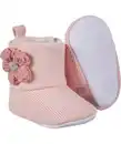 Bild 1 von Babyschuhe Softboots Teddykopf_Baby, Blumenapplikation, rosa