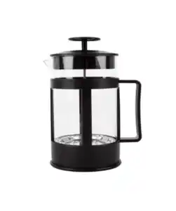 Kaffee- und Teebereiter mit Handpresse, ca. 800 ml, schwarz