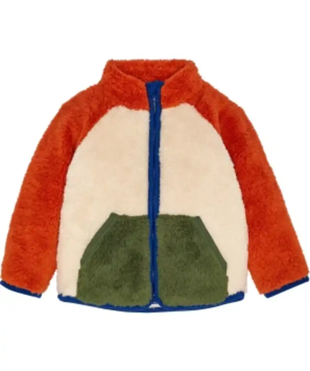 Bild 1 von Jacke aus Teddyfleece Ergee, Colour-Blocking, rostbraun