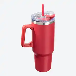 Isolierbecher mit Henkel, ca. 1,18L, Red